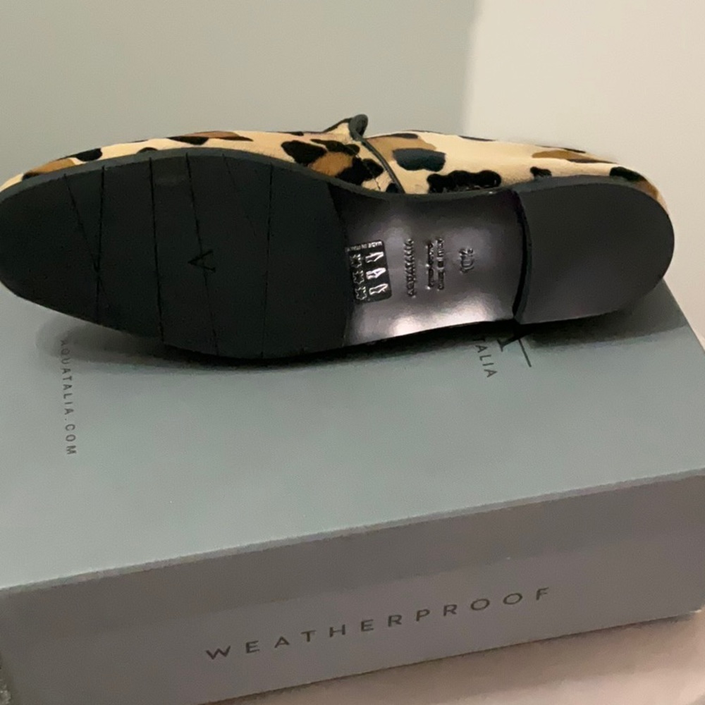 Aquatalia Leather Reva Loafer in Leopard - Picture 4 of 7